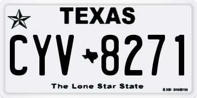 TX license plate CYV8271