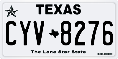 TX license plate CYV8276