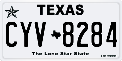 TX license plate CYV8284