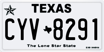 TX license plate CYV8291