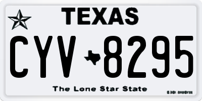 TX license plate CYV8295