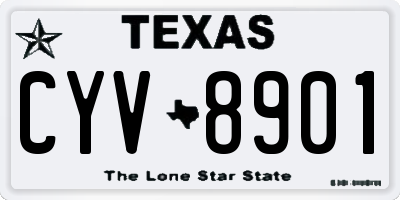 TX license plate CYV8901
