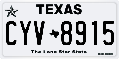 TX license plate CYV8915