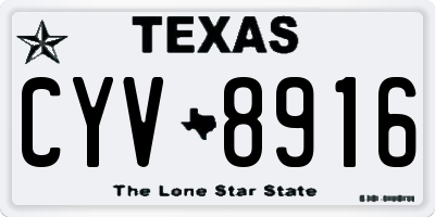 TX license plate CYV8916
