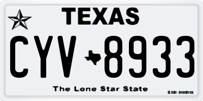 TX license plate CYV8933