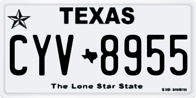 TX license plate CYV8955