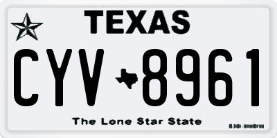 TX license plate CYV8961