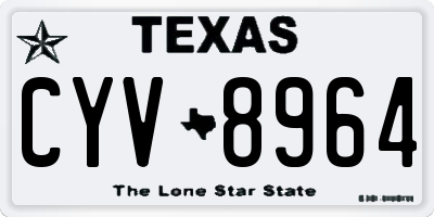 TX license plate CYV8964