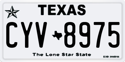 TX license plate CYV8975