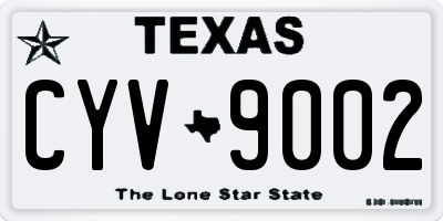 TX license plate CYV9002