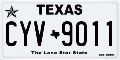 TX license plate CYV9011