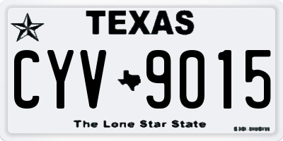 TX license plate CYV9015