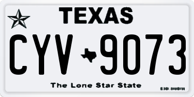 TX license plate CYV9073