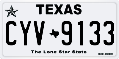 TX license plate CYV9133