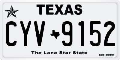 TX license plate CYV9152