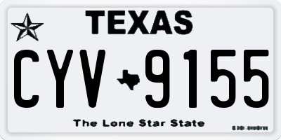 TX license plate CYV9155
