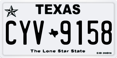 TX license plate CYV9158