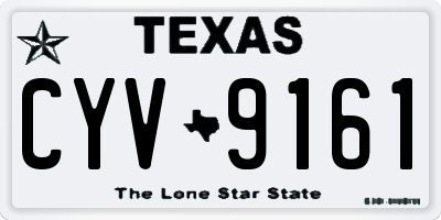 TX license plate CYV9161