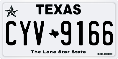 TX license plate CYV9166