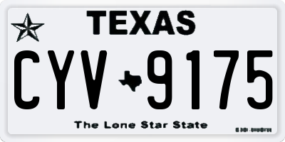TX license plate CYV9175