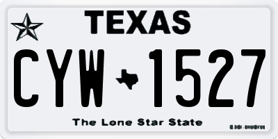 TX license plate CYW1527