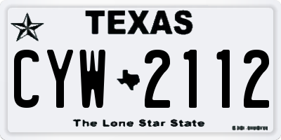 TX license plate CYW2112