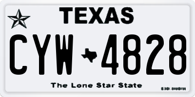 TX license plate CYW4828