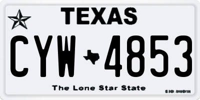 TX license plate CYW4853