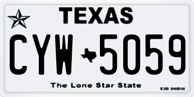 TX license plate CYW5059