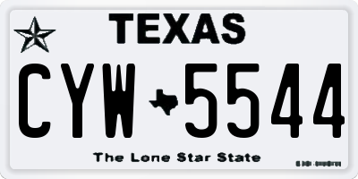 TX license plate CYW5544