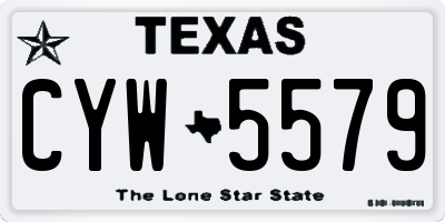 TX license plate CYW5579