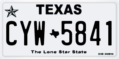 TX license plate CYW5841
