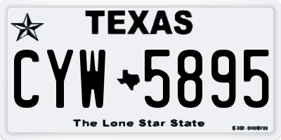 TX license plate CYW5895