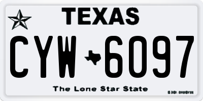 TX license plate CYW6097
