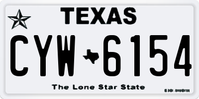 TX license plate CYW6154