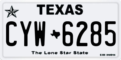 TX license plate CYW6285