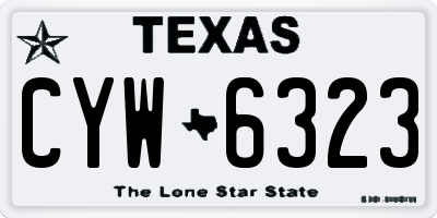 TX license plate CYW6323