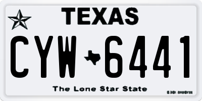 TX license plate CYW6441