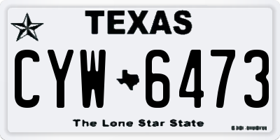 TX license plate CYW6473