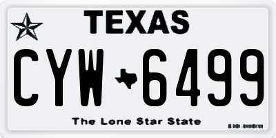 TX license plate CYW6499