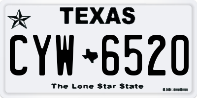 TX license plate CYW6520