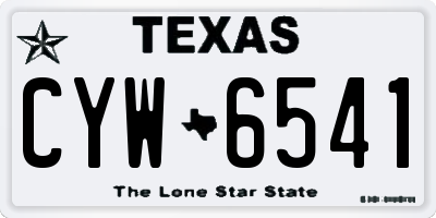 TX license plate CYW6541