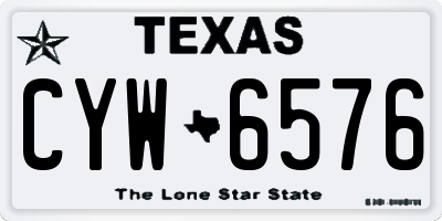 TX license plate CYW6576