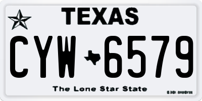 TX license plate CYW6579