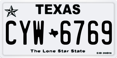 TX license plate CYW6769