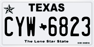 TX license plate CYW6823