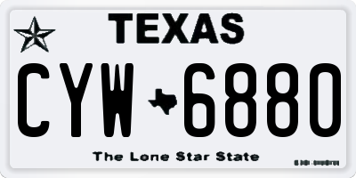 TX license plate CYW6880