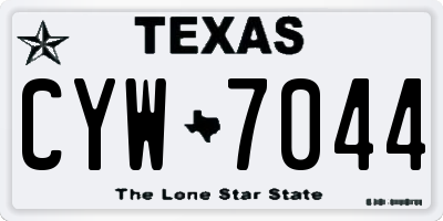 TX license plate CYW7044