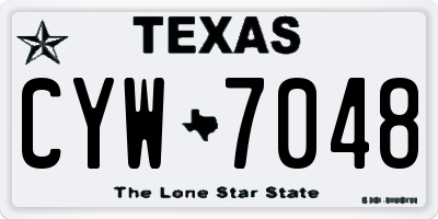 TX license plate CYW7048