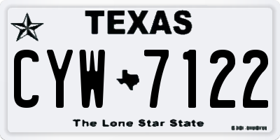 TX license plate CYW7122